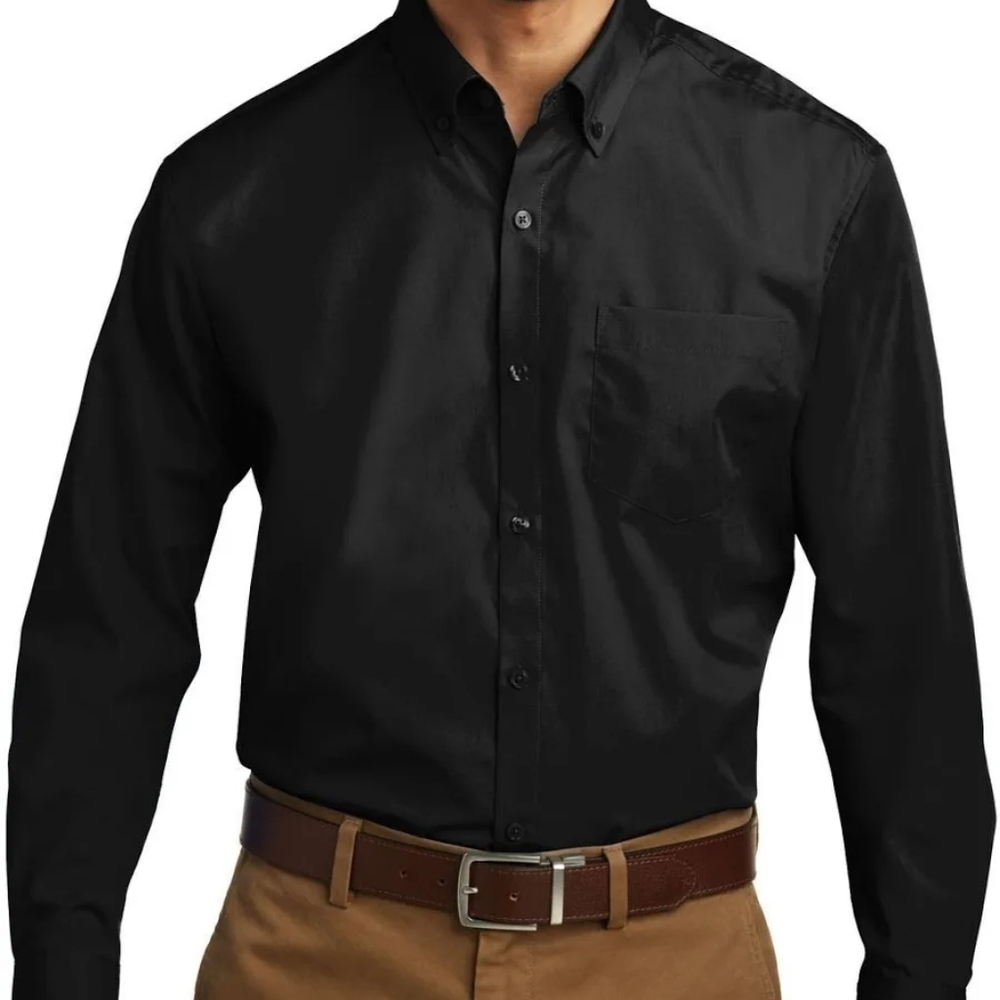 Port Authority Classic Black Collared Shirt